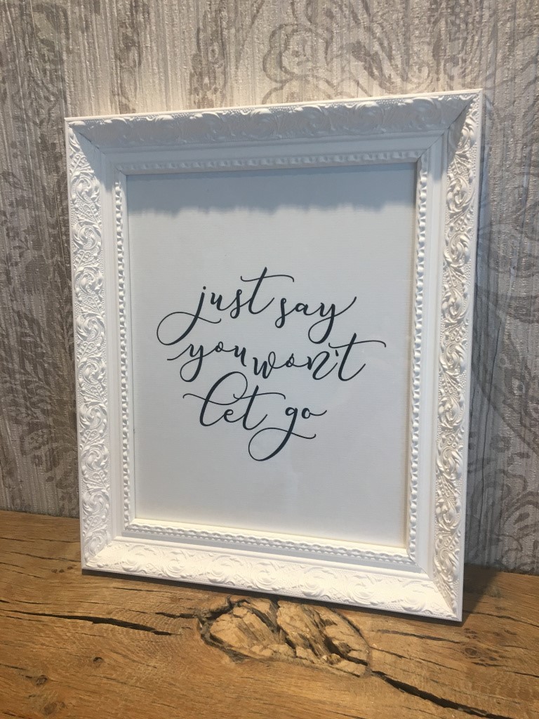 Wedding Gift First Dance Lyrics Framed Wall Art