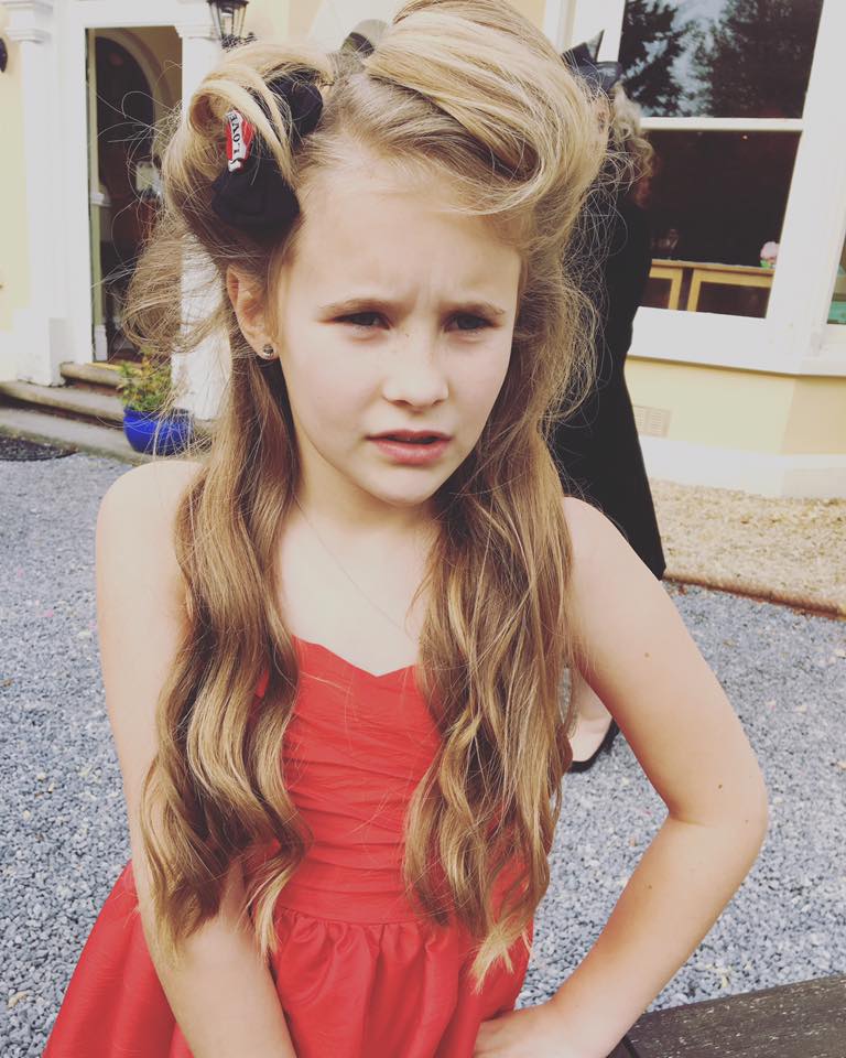 Halloween Rockabilly Themed Wedding - Bridesmaid in Red Dress and 1950s Hairstyle