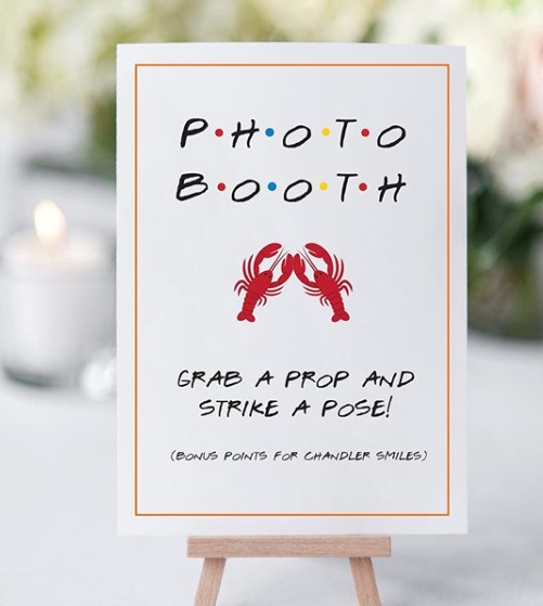 Friends photo booth sign