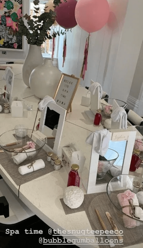 Celebrity Abbey Clancy (Sophia's 9th Birthday) Sleepover Teepee Party - Spa and Beauty Set Up