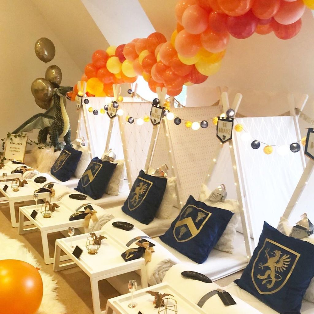 Celebrity Robbie Williams (Charlie's 5th Birthday) Sleepover Teepee Party - Tents with Dragon